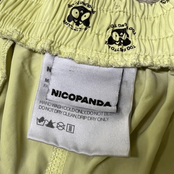 Nicopanda Mens Yellow Black Too Fast To Live Too Young To Die Casual Short Large - Picture 4 of 7